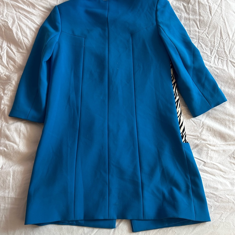 Mod Button-Up Jacket with Zebra Print - Picture 3 of 5